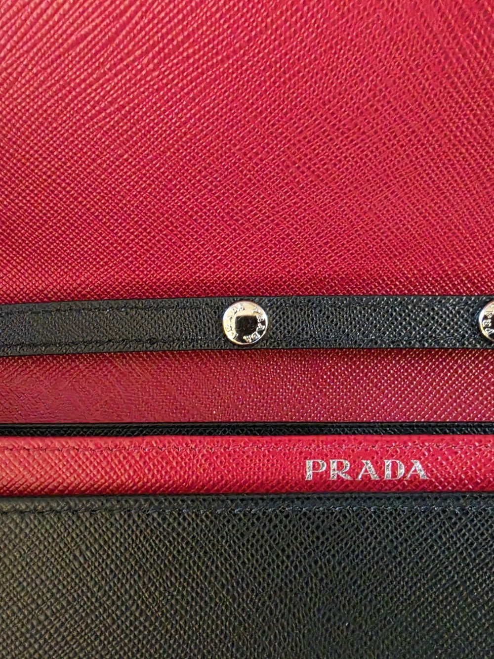 Prada Black Saffiano Chain Wallet Crossbody - Picture 4 of 13
